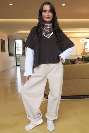 Gilbert Cord Barrel Pant Stone